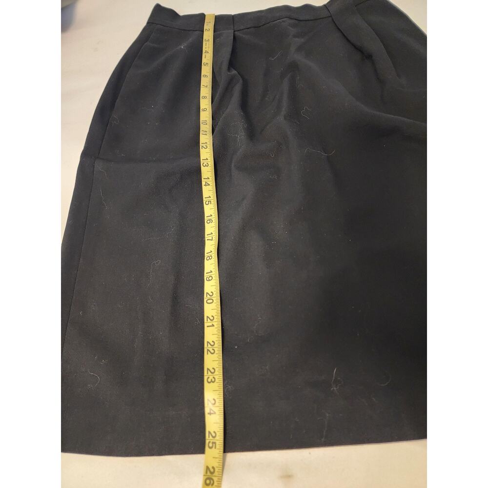 Jones New York Skirt Womens 14 Black Wool A-Line Knee Length Lined Made USA - Picture 4 of 10